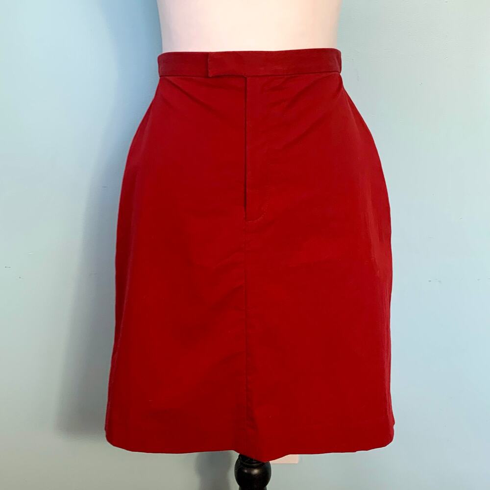 Banana Republic Red Stretch A-Line Skirt Size 4